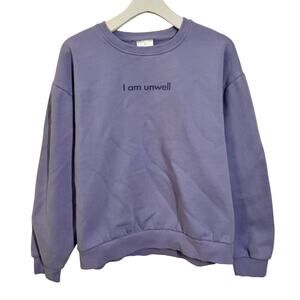 Barstool Call Her Daddy I Am Unwell Crewneck Sweatshirt Men L Purple Sport Loung